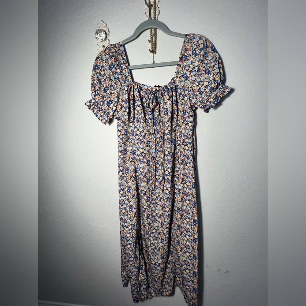 Womens Floral Slit Dress